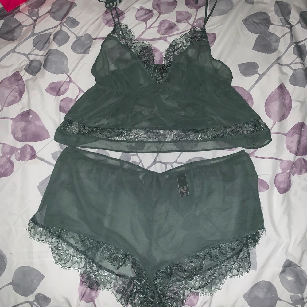 Victoria’s Secret Green Pajamas/Sleepwear